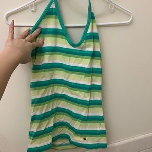 Tommy Hilfiger backless halter top. Stripe